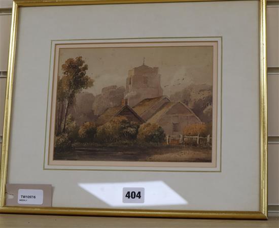 David Cox Senior (1783-1859), watercolour, Hastings Church circa 1810